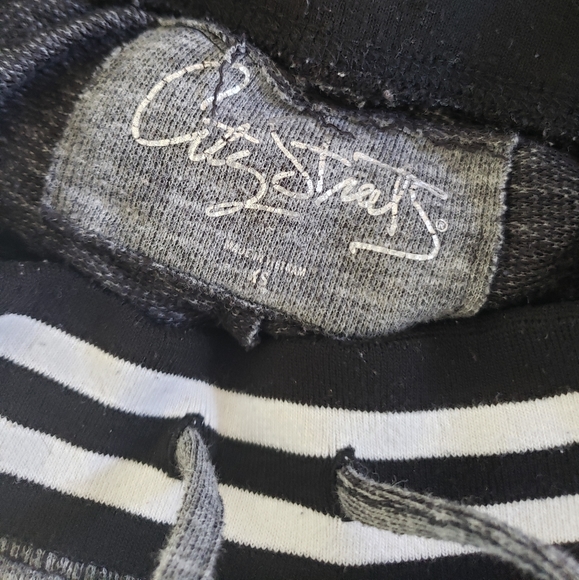 Grey Black Heathered City Streets Banded Sweats - Picture 3 of 3